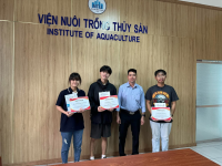 Viện Nuôi trồng Thủy sản tiếp nhận các sinh viên từ Đại học Chieng Mai-Thái Lan đến thực tập tốt nghiệp