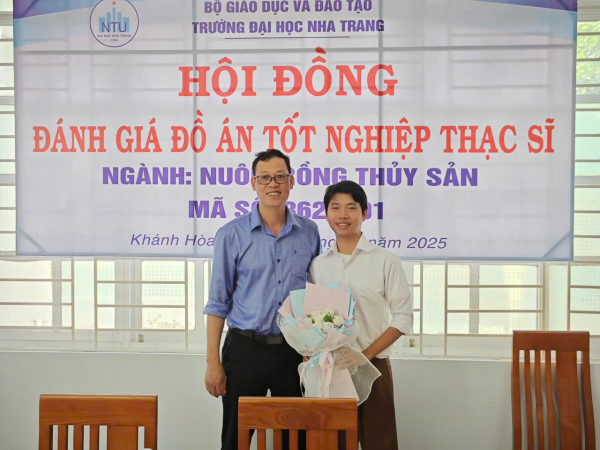 5 học viên bảo vệ thành công đồ án tốt nghiệp cao học ngành Nuôi trồng thủy sản