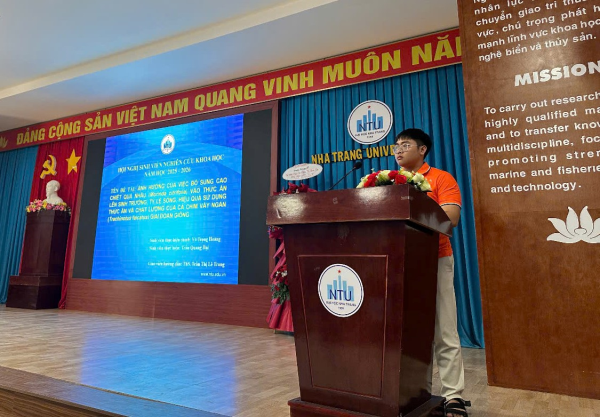 Sinh viên Khoa Nuôi trồng Thủy sản đạt thành tích ấn tượng tại Hội nghị Sinh viên Nghiên cứu khoa học cấp Trường năm học 2025–2026