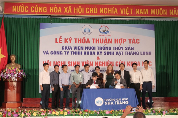 Viện Nuôi trồng Thủy sản ký kết thỏa thuận hợp tác với Công ty TNHH Khoa Kỹ Sinh Vật Thăng Long