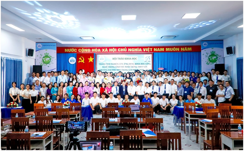 Hội thảo khoa học cấp Trường  “Thành tựu nghiên cứu, ứng dụng khoa học - công nghệ trong nuôi trồng thủy sản phục vụ đào tạo, phát triển kinh tế, xã hội của Trường Đại học Nha Trang giai đoạn 2010 – 2024”