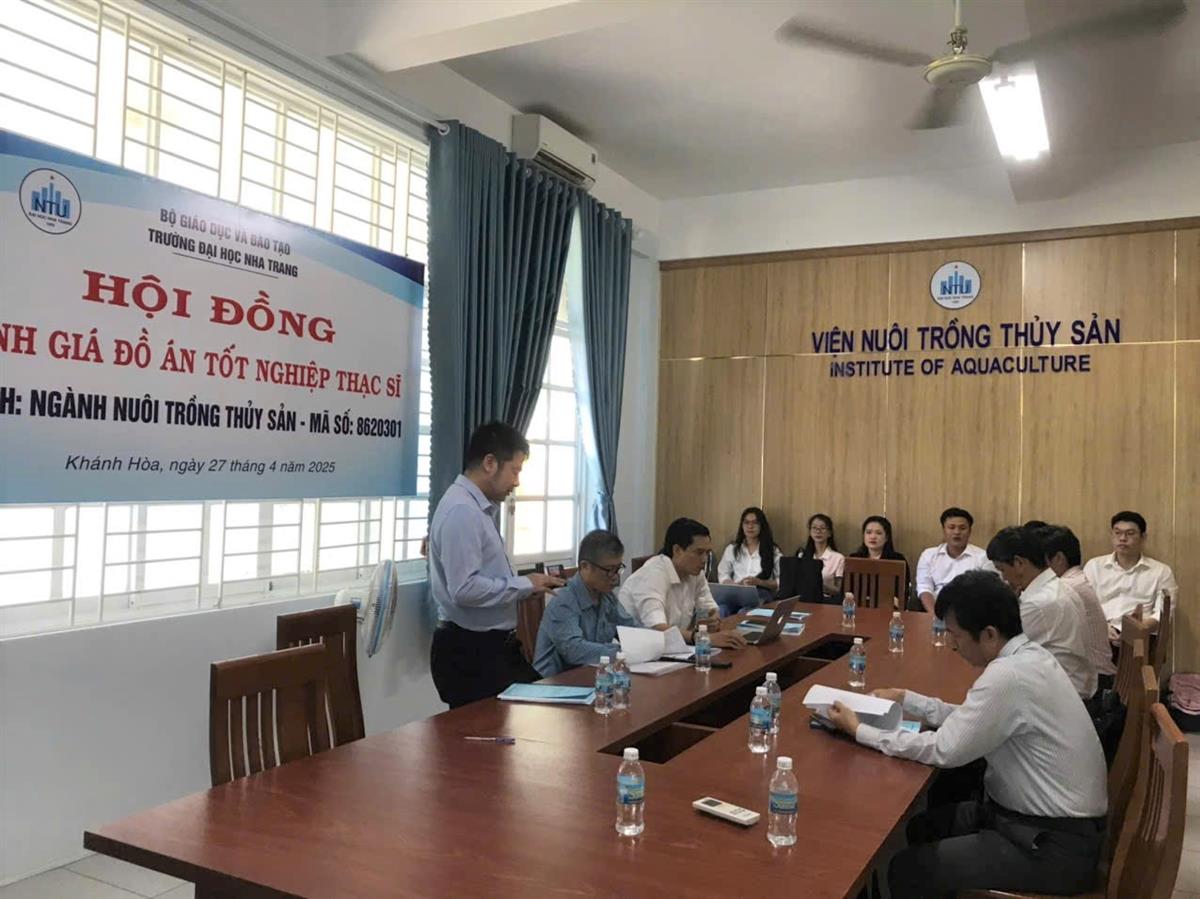 Khai mạc Hội đồng Bảo vệ Đồ án Tốt nghiệp Thạc sĩ (lớp Cao học NTTS 2023)